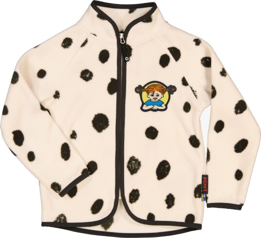 Geggamoja Fleecejakke Pippi Langstrømpe Dots 110 116 Geggamoja Fleecejakke Pippi Langstrømpe Dots 110 116