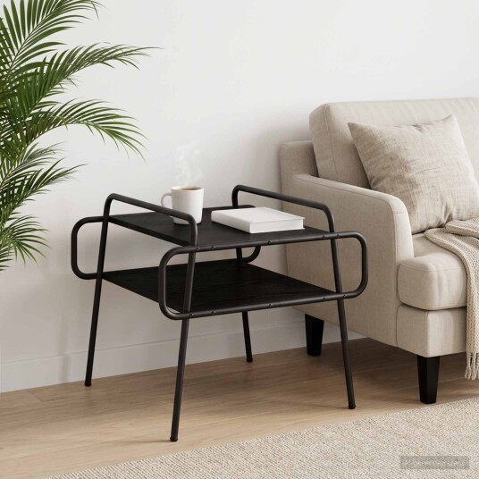 vidaXL Kaffebord Svart eik 50 x 50 x 51 cm Konstruert tre