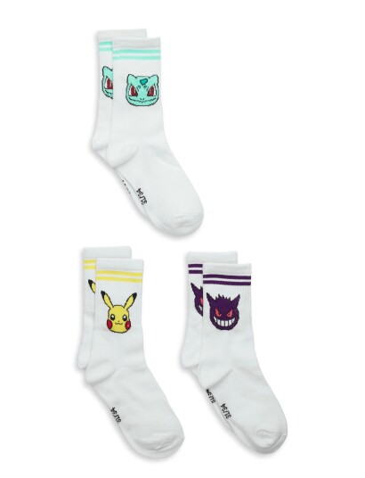 Pókemon Socks   White   23/26