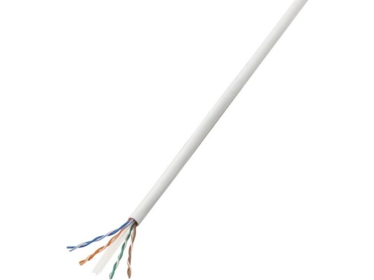Tru Components Strømkabel Cat 6 U/Utp 4 X 2 X 0.27 Mm² Hvid 25 M