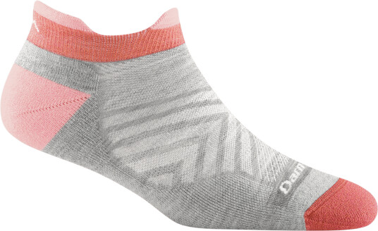 Darn Tough Women's Run No Show Tab Ultra-Lightweight Running Sock Cushion Ash M (38-40.5)