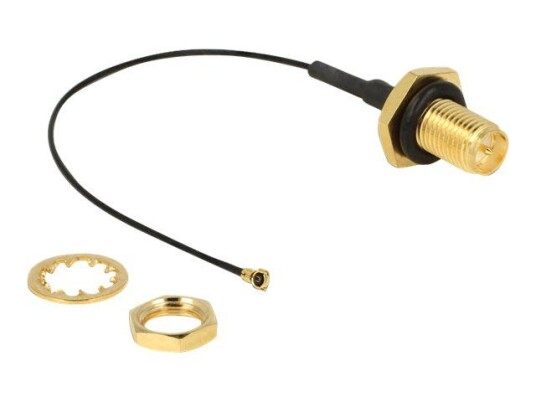 Delock antennekabel - 10 cm - svart