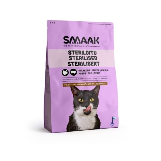 Smaak Cat Adult Grainfree Sterilised Kalkun & Svin 7 kg Smaak Cat Adult Grainfree Sterilised Kalkun & Svin 7 kg