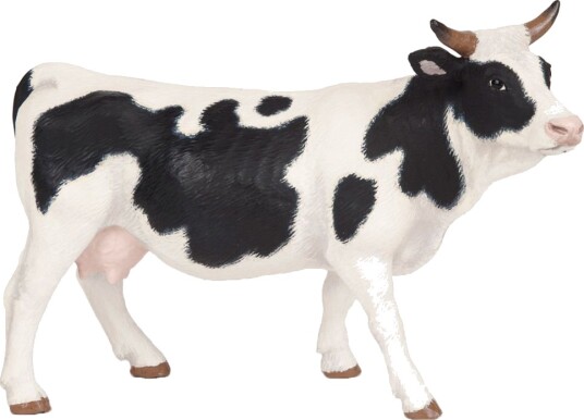 Papo Svartflekket Ku L: 14 cm Papo OneSize Lekedyr Hvit Papo Svartflekket Ku L: 14 cm Papo OneSize Lekedyr Hvit