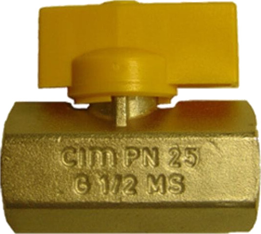Cimberio CIM 011g Kuleventil for Gass med Vinge 3/8"