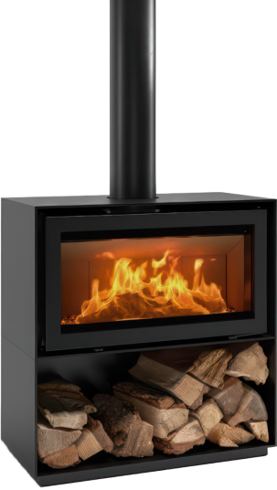 M-Design Venus Mbox 850 Svart Vedovn Med Støpejernsdør