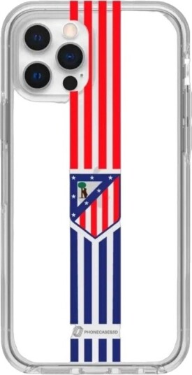 Phonecases3D iPhone 12 Atlético de Madrid Clear case -mobildeksel, hvit