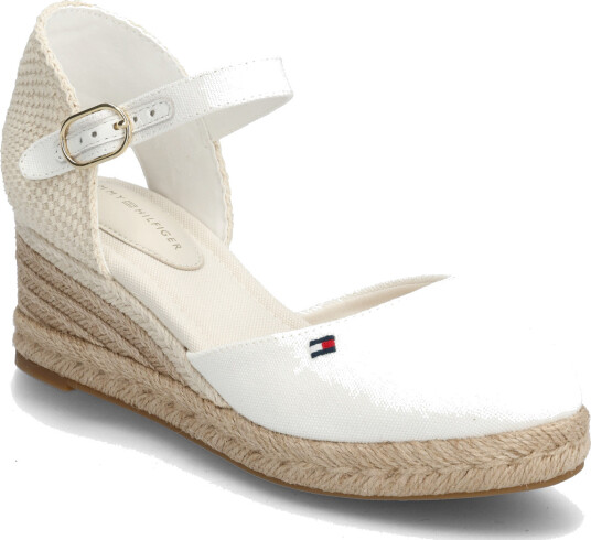 Tommy Hilfiger Mid Wedge Espad Closed Toe White 36
