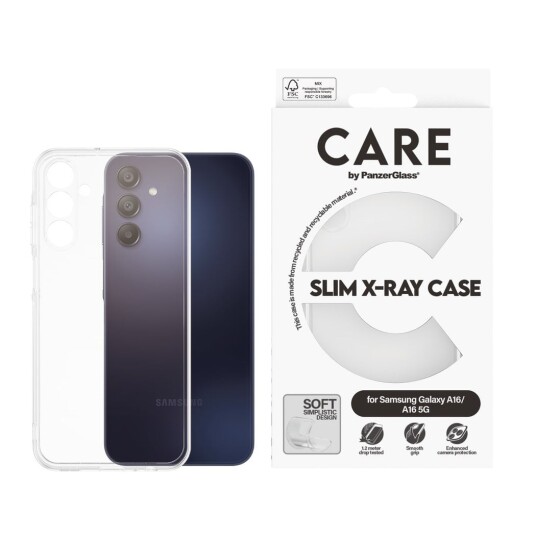 PanzerGlass CARE Transparent Silikondeksel til Samsung Galaxy A16/A16 5G - Slank Design Resirkulert Materiale