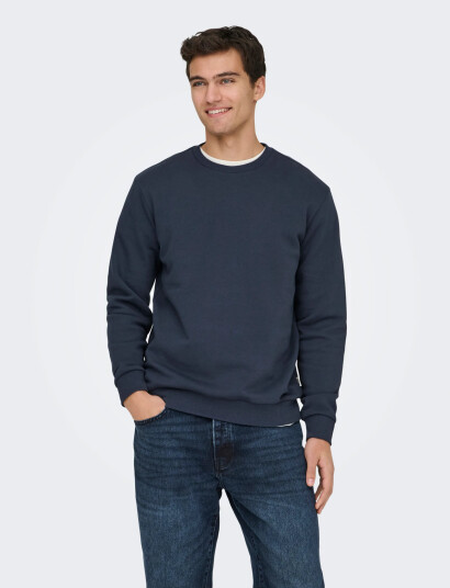 ONLY & SONS Onsceres Crew Neck Noos - Navy - XS