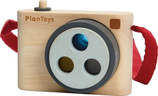 PlanToys Kamera Naturlig Brun