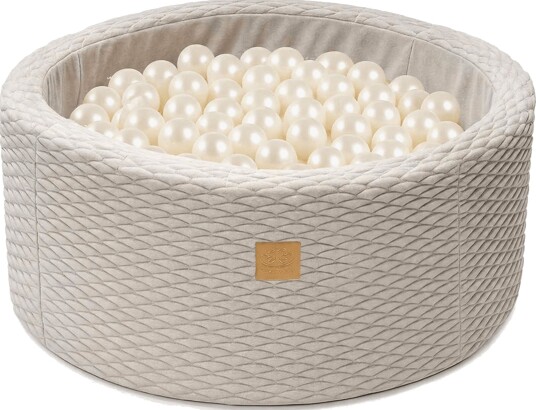Meowbaby Dune Rundt Ballbasseng Ivory