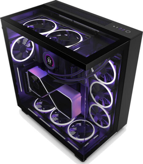 NZXT H9 Elite - All Black - Kabinett - Miditower - Svart