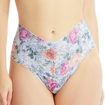 Hanky Panky Truser Signature Lace Print Retro Thong Blå Mønster nylon One Size Dame Hanky Panky Truser Signature Lace Print Retro Thong Blå Mønster nylon One Size Dame