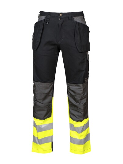 ProJob 6522 Håndverksbukse En Iso 20471 Kl 1 Yellow/Black C62