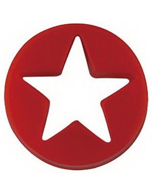 Rød Piercing Tunnel med Stjerne Åpning