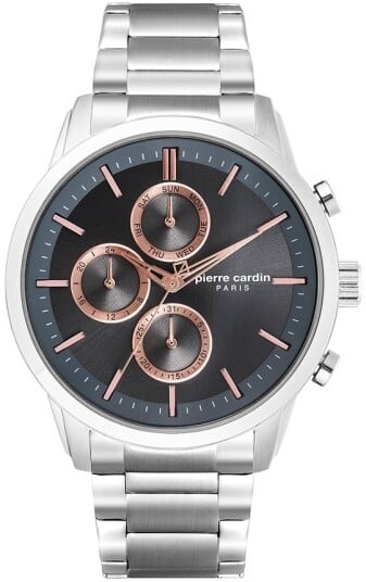 Pierre Cardin Herreklokke PC902741F07 Champerret Sort/Stål Ø46 mm Pierre Cardin Herreklokke PC902741F07 Champerret Sort/Stål Ø46 mm