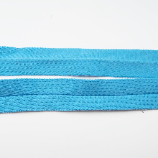 Strikket kantbånd Blå, 30mm