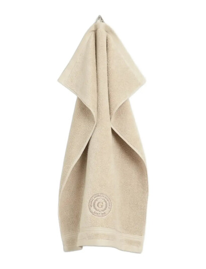 GANT Crest Towel 50X100 - Beige - 50X100