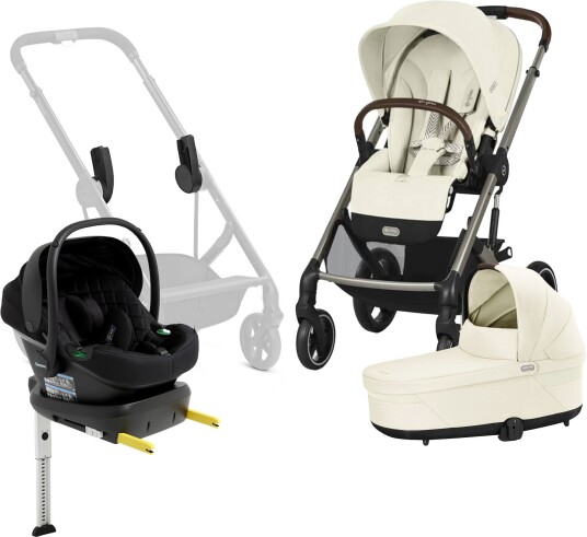 Cybex BALIOS S Lux Duovogn inkl. Beemoo Route i Size & Base Seashell Beige/Black Stone Cybex BALIOS S Lux Duovogn inkl. Beemoo Route i Size & Base Seashell Beige/Black Stone