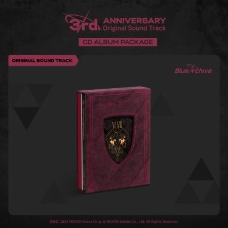 Diverse KPop Blue Archive 3rd Anniversary incl. 32pg Photobook, Metal Badge, Aru Business Card, Film Bookmark, Acrylic Stand Calendar + Item Coupon CD