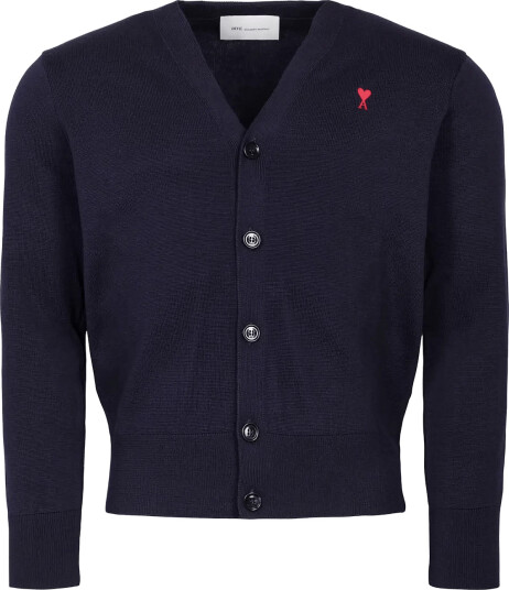 AMI Ami De Coeur Cardigan Blue M AMI Ami De Coeur Cardigan Blue M