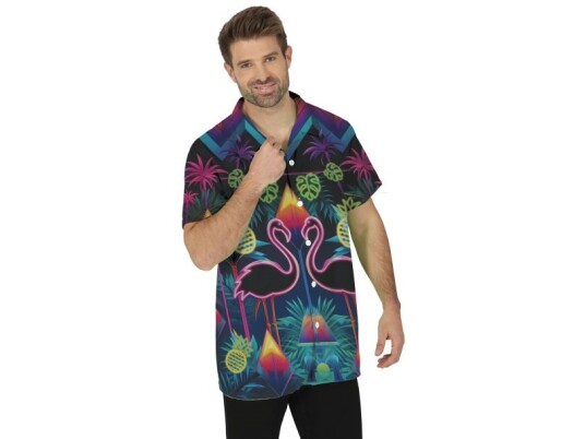 Fiesta Neon Flamingo Skjorte Fiesta Neon Flamingo Skjorte
