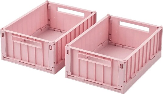 Liewood Weston Storage Box S 2-Pack - ROSE BLUSH - One Size