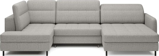 Berrto Sofa med Divan og Sjeselong 5 seters Grå