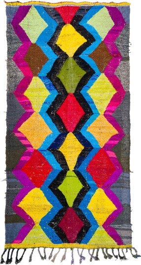 Marokkansk Boucherouite teppe 140 x 275 cm Størrelse: 140 x 275 cm