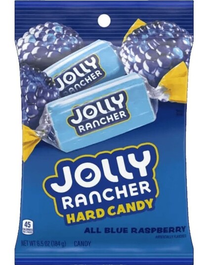 Jolly Rancher All Blue Razz   Sukkertøy med Blå Bringebærsmak 184 gram