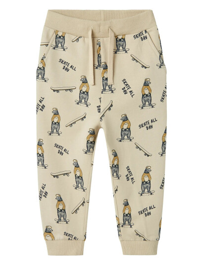 name it Nmmlogan Nreg Sweat Pant Unb - Cream - 92