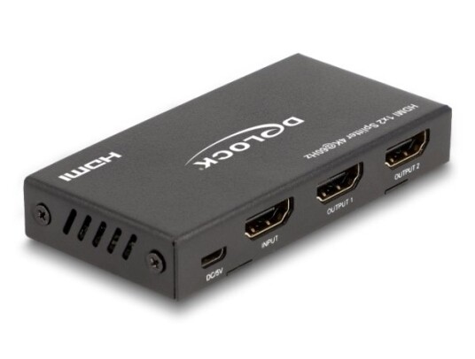 Delock Hdmi Splitter 1 X Hdmi In Zu 2 X Hdmi Out 4K 60 Hz Mit Downscaler