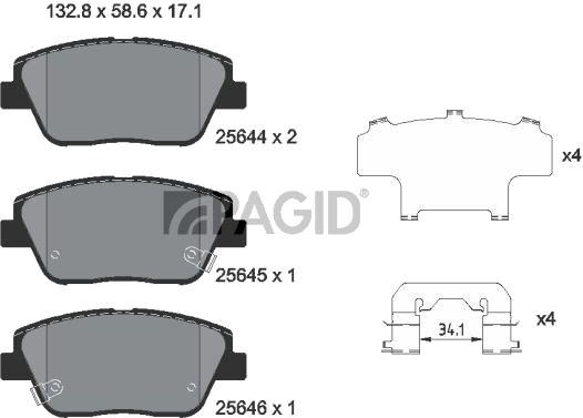 PAGID T2209N Bremseklosser