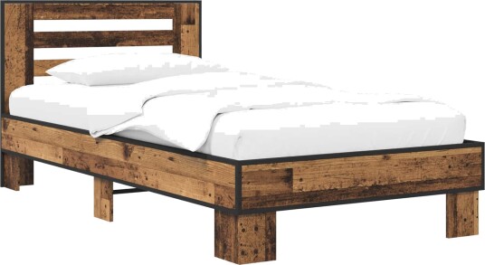  Sengestamme med hodegatt Gammelt tre 80 x 200 cm Konstruert tre