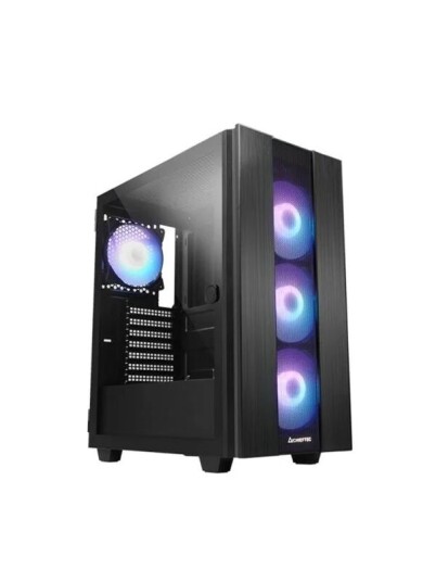 Chieftec Hunter 2 Midi Tower Kabinett Svart ATX, MicroATX, Mini-ITX med Herdet Glass Chieftec Hunter 2 Midi Tower Kabinett Svart ATX, MicroATX, Mini-ITX med Herdet Glass