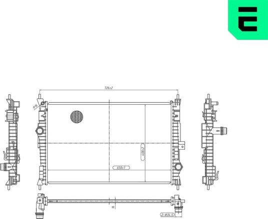 ERA 673074 Radiator motorkjøling