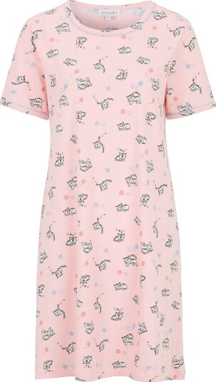 Damella Nattkjole Short Sleeve Rosa Damella Nattkjole Short Sleeve Rosa