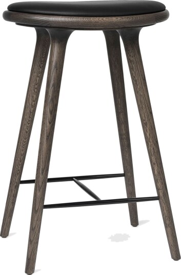 Mater Høy Barkrakk Sirka Grå Eik/ Sort Skinn 69 cm Mater Høy Barkrakk Sirka Grå Eik/ Sort Skinn 69 cm