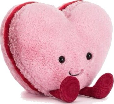 Jellycat Rosa Hjerte Makroner