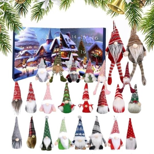 Julegnom Adventskalender Ornament Dvergdukke