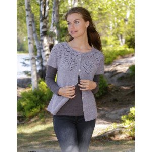 �Agnes Cardi by DROPS Design Vest Strikkeoppskrift str. S XXXL Small