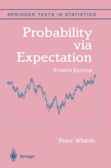 Probability Via Expectation Av Peter Whittle