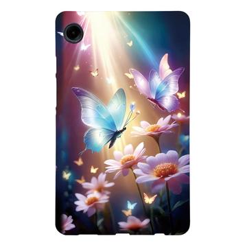 Samsung Galaxy Tab A9 Stilig Ultra-Slim TPU-deksel Sommerfuglblomster