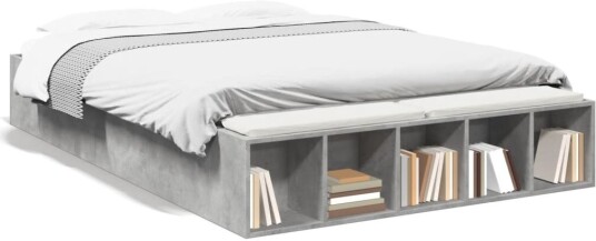 Sengeramme betonggrå 120x200 cm konstruert tre 8721102622298