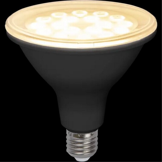 Star Trading LED lampe E27 PAR38 Spotlight utendørs 1500lm   Svart