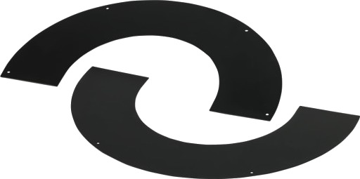 Metalbestos Ø250mm Takkrage 39-50° 2-delt Svart for Skorstein