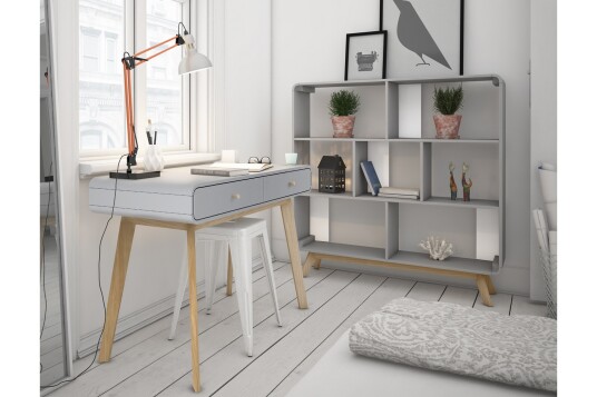 Skrivebord Caitlyn 120 cm Grå