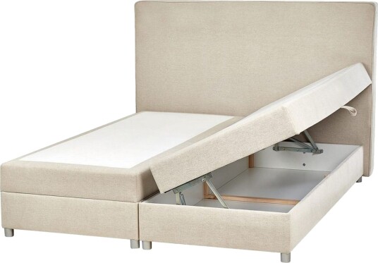 Kontinentalsäng Beliani Minister Beige-Silver, 160x200 cm Beige 160x200 -