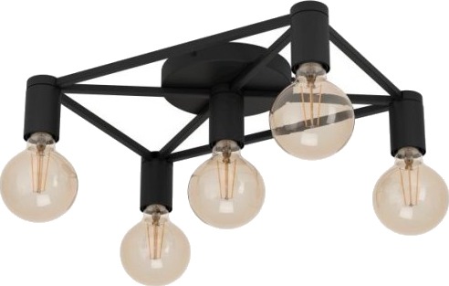 Eglo Speke Loft 5L E27 Taklampe Svart